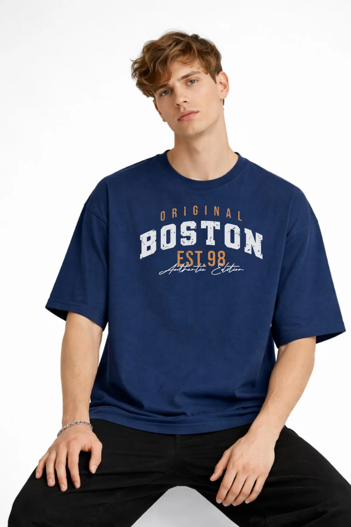 Boston - Baskılı Oversize Tişört LACIVERT Fiyatı, Yorumları ve Özellikleri