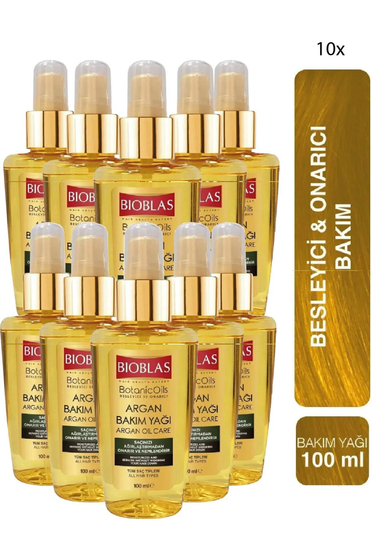 Botanic Oils Argan Bakım Yağı 100 Ml Besleyici, Onarıcı, Argan Yağı 10 Adet