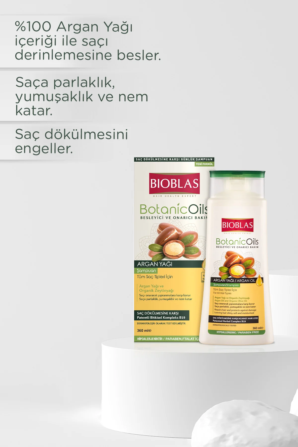 Botanic Oils Argan Şampuan 360 Ml Besleyici, Onarıcı, Argan Yağı
