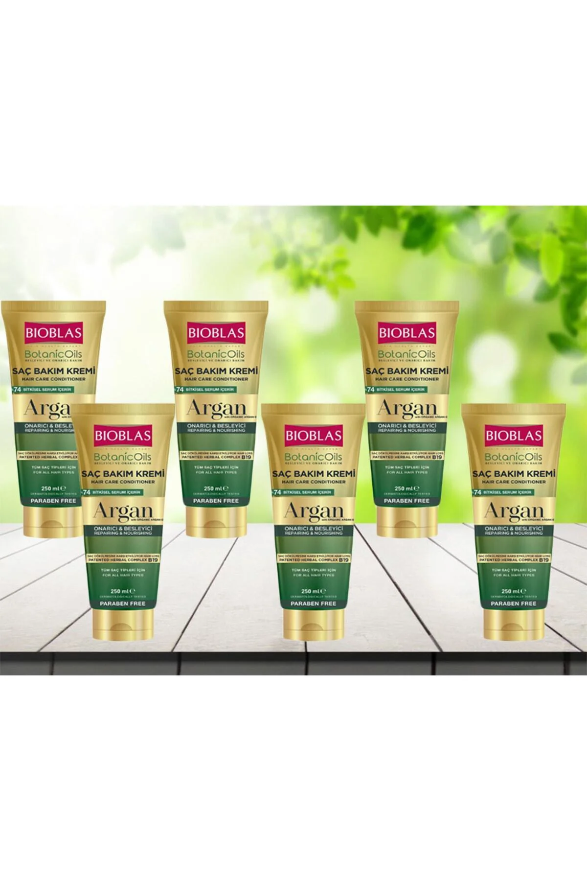Botanic Oils Argan Yağlı Saç Bakım Kremi 250 ml 6 adet