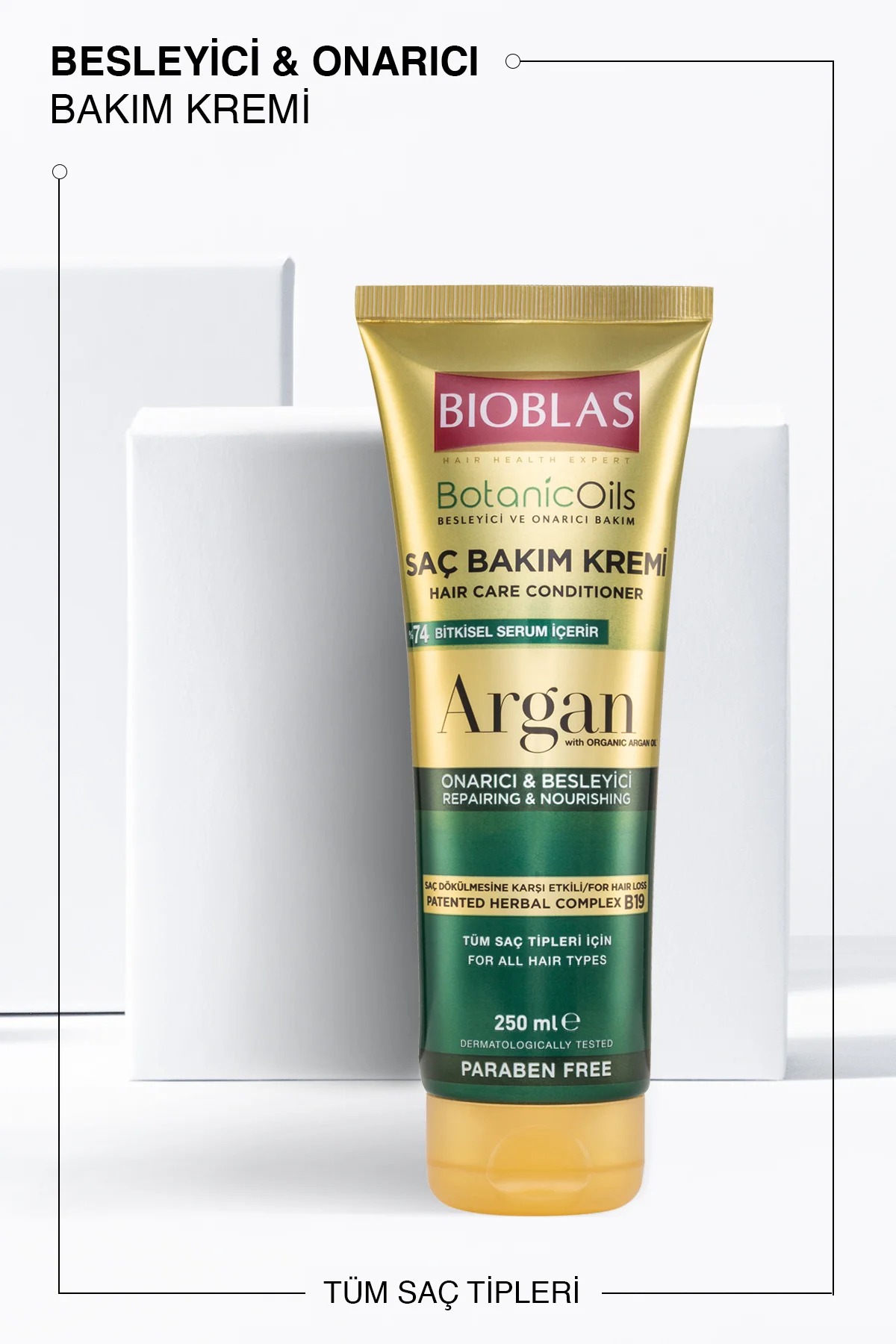 Botanic Oils Argan Yağlı Saç Kremi 250 Ml Onarıcı Argan Saç Bakım Kremi