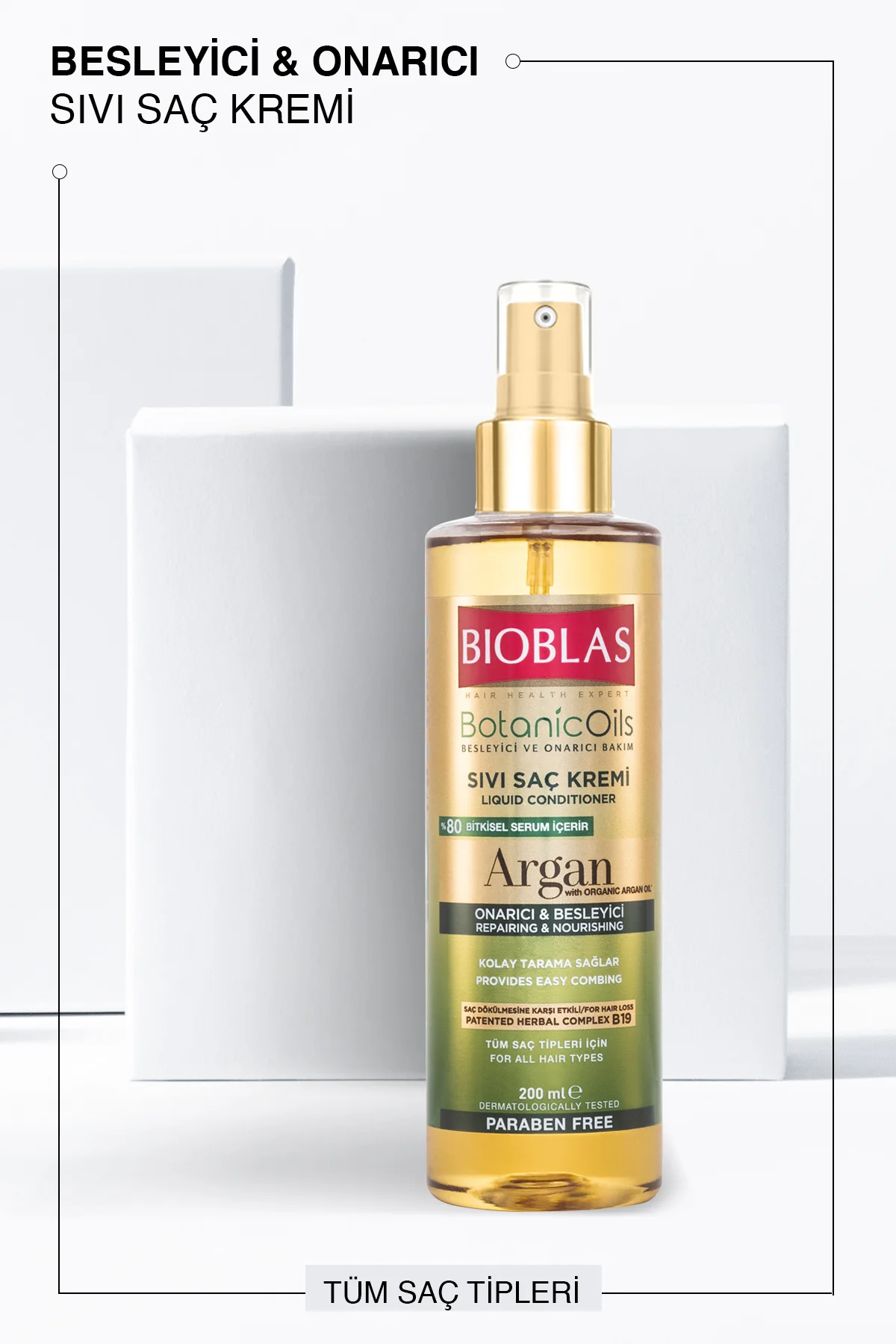 Botanic Oils Argan Yağlı Sıvı Saç Kremi 200 Ml Onarıcı Bakım Kremi