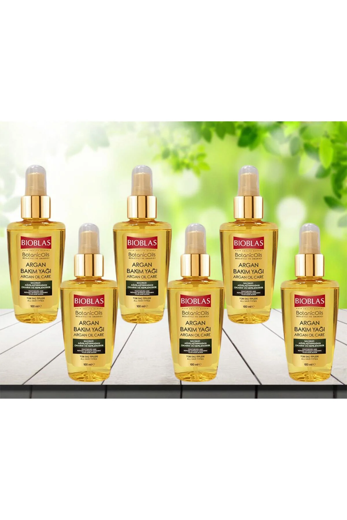 Botanic Oils Besleyici ve Onarıcı Argan Saç Bakım Yağı 100 ml 6 adet