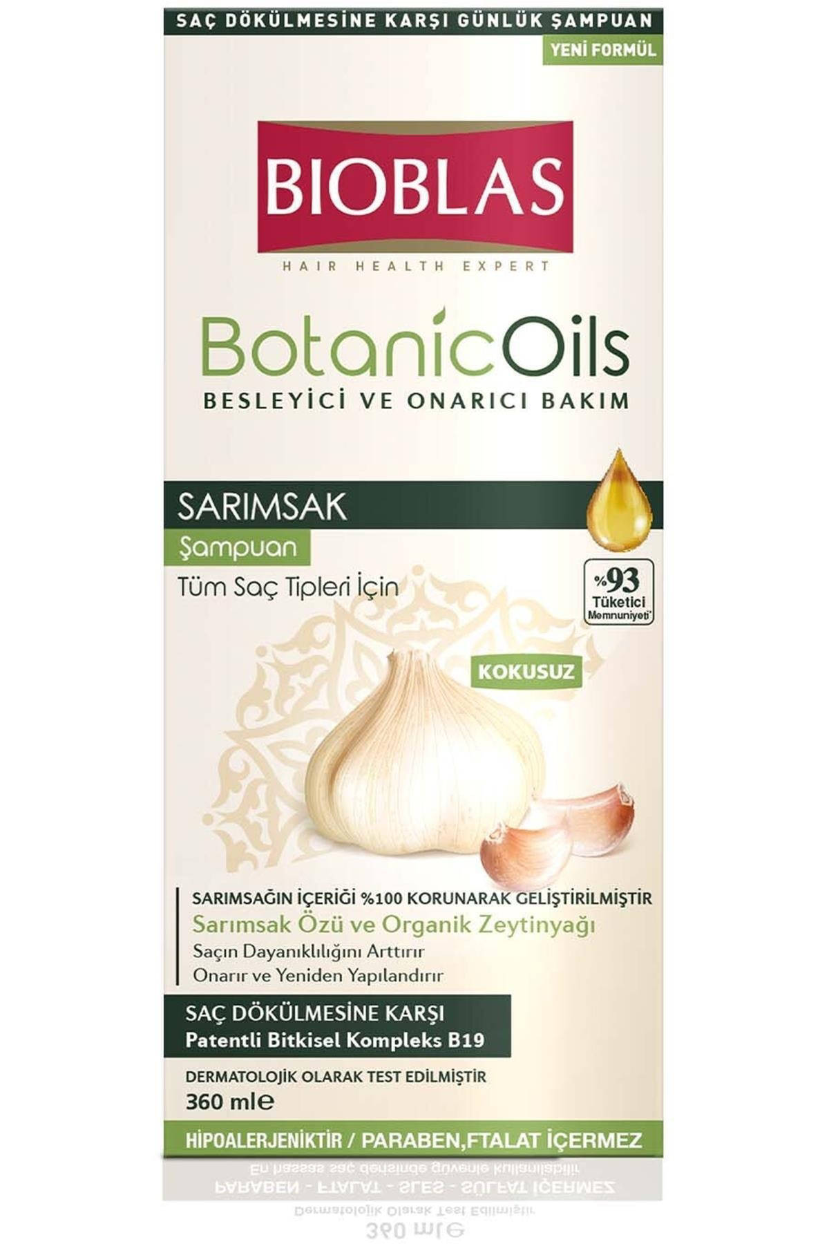 Botanic Oils Şampuan Sarımsak (tüm Saç Tipleri) 360 Ml