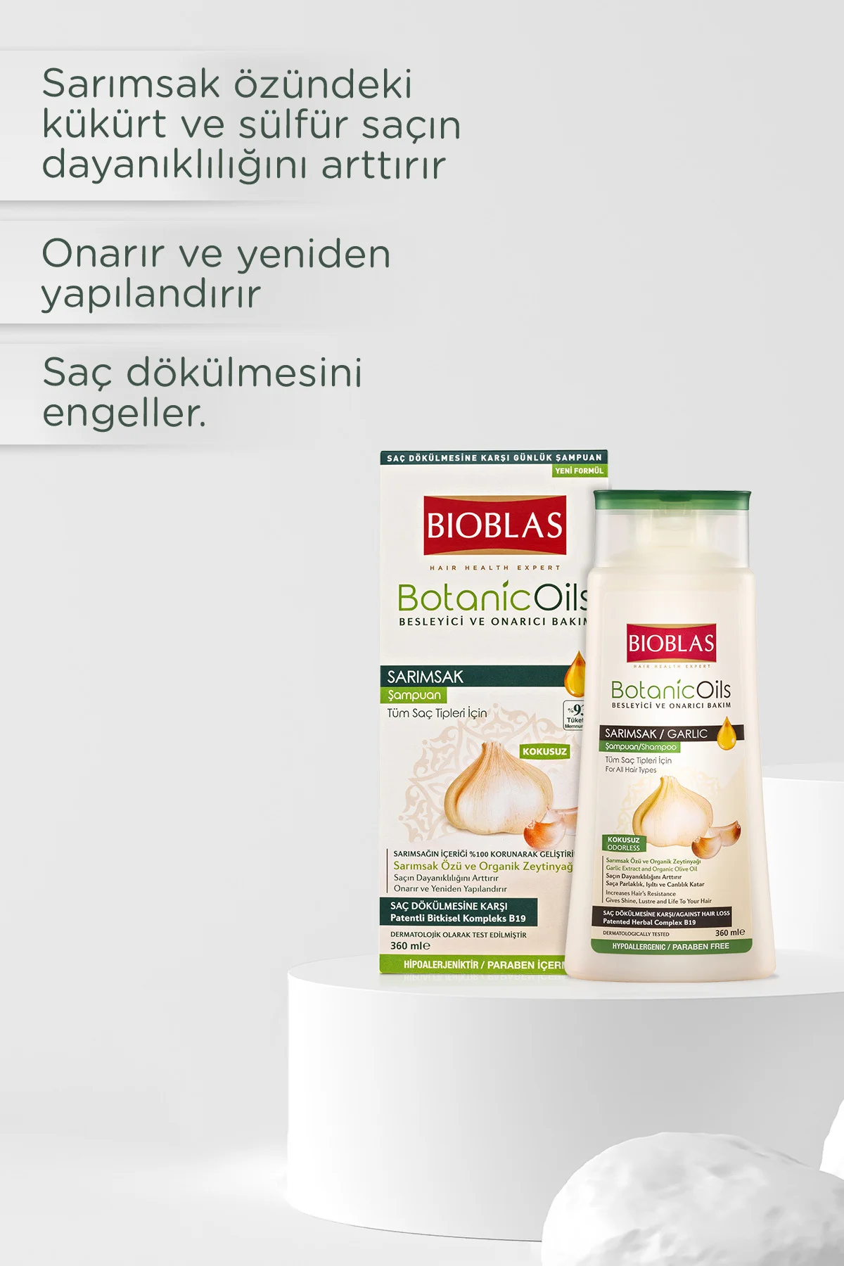 Botanic Oils Sarımsaklı Şampuan 360 ml Saç Dökülmesine Karşı, Güçlendirici Botanic Oils Sarımsaklı Şampuan 360 ml Saç Dökülmesine Karşı, Güçlendirici
