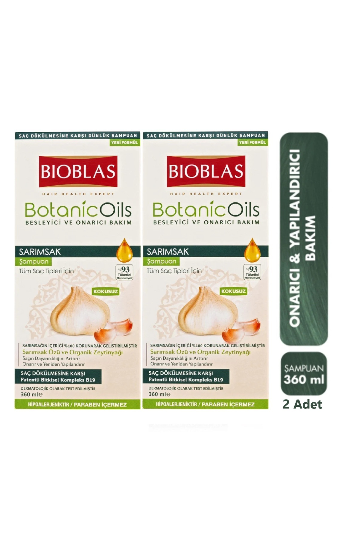 Botanic Oils Sarımsak Özlü Şampuan 360 Ml X 2 Adet