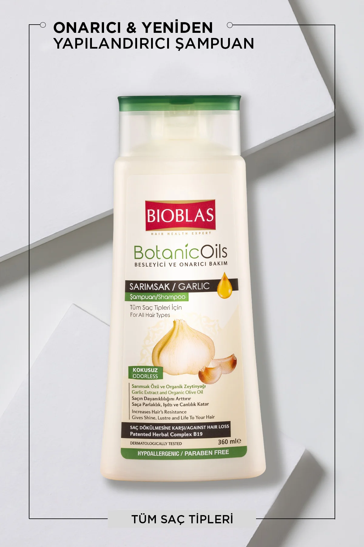 Botanic Oils Sarımsaklı Şampuan 360 ml Saç Dökülmesine Karşı, Güçlendirici Botanic Oils Sarımsaklı Şampuan 360 ml Saç Dökülmesine Karşı, Güçlendirici