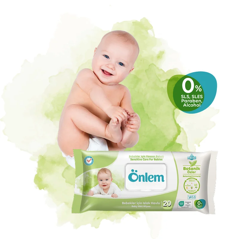 Botanika Islak Havlu - Papatya & Aloe Vera’lı Bebek Islak Mendili (20’li)