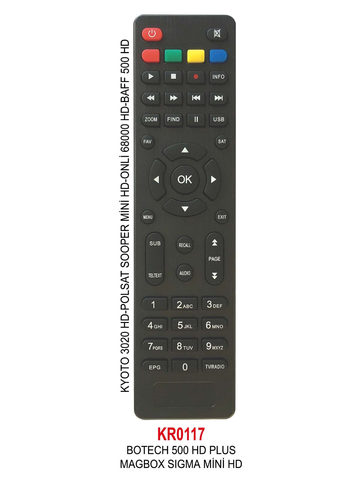 BOTECH 500 HD PLUS UYDU KUMANDA BOTECH 500 HD PLUS UYDU KUMANDA