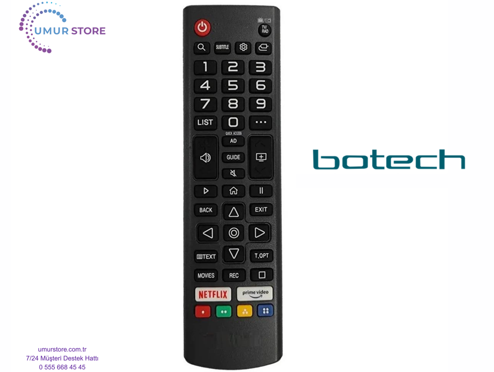 Botech Webos Televizyon Uyumlu Kumanda-Mikrofonsuz Botech Webos Televizyon Uyumlu Kumanda-Mikrofonsuz
