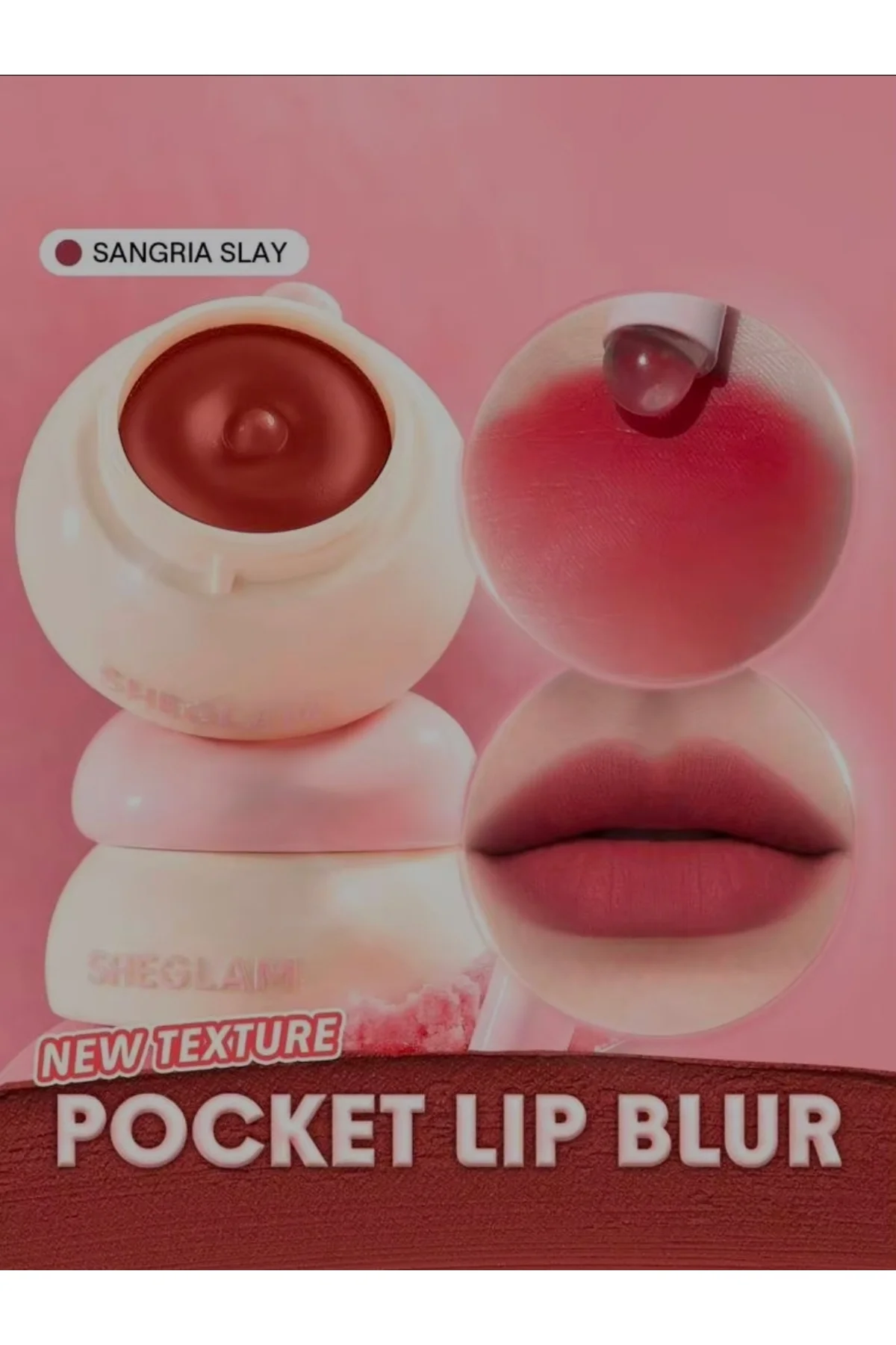Bounce Putty Pocket Lip Pot-Sangria Slay Lip Combo Dudak Nemlendirici Ruj