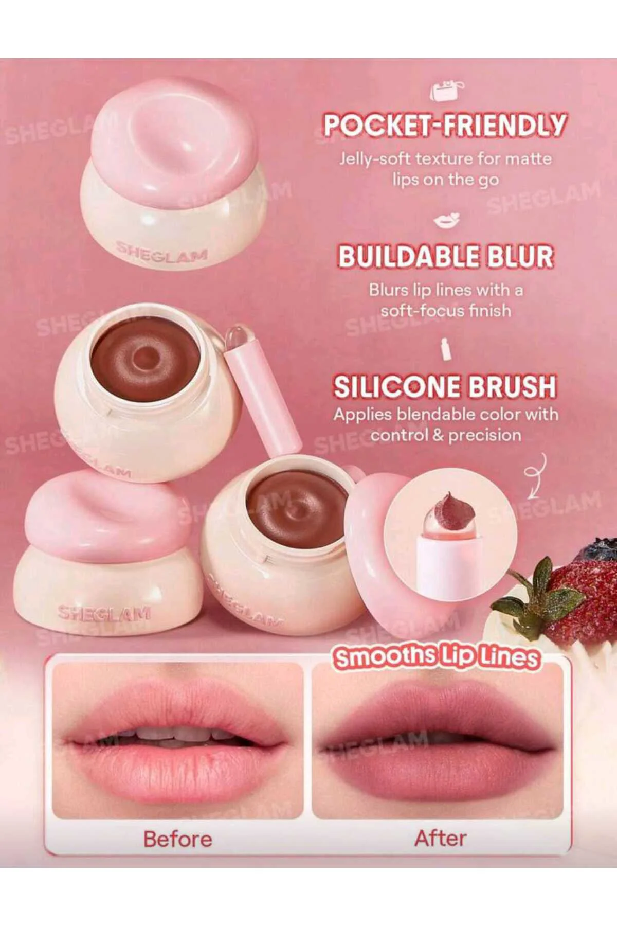 Bounce Putty Pocket Lip Pot Ruj-Berry Bliss
