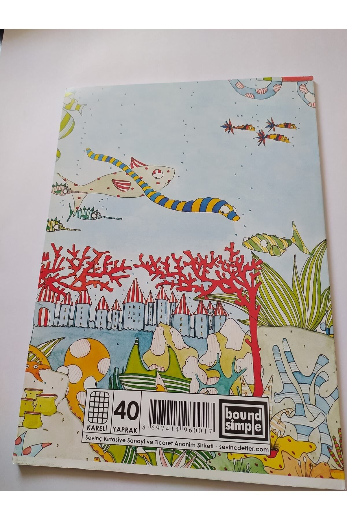 Sevinç Defter Bound Simple A4 40 Yaprak Tek Ortalı Kareli Kk Okul Defteri - 12