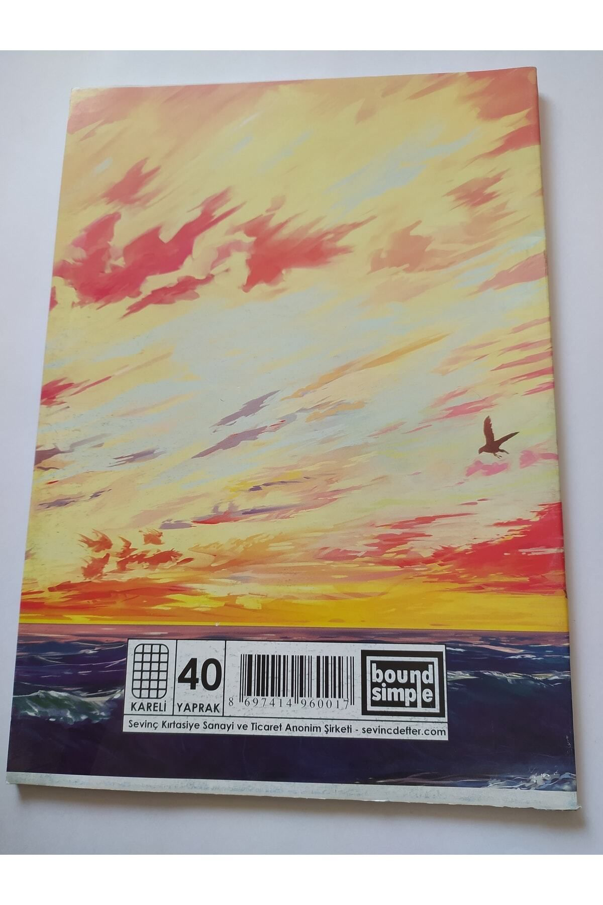 Sevinç Defter Bound Simple A4 40 Yaprak Tek Ortalı Kareli Kk Okul Defteri - 12