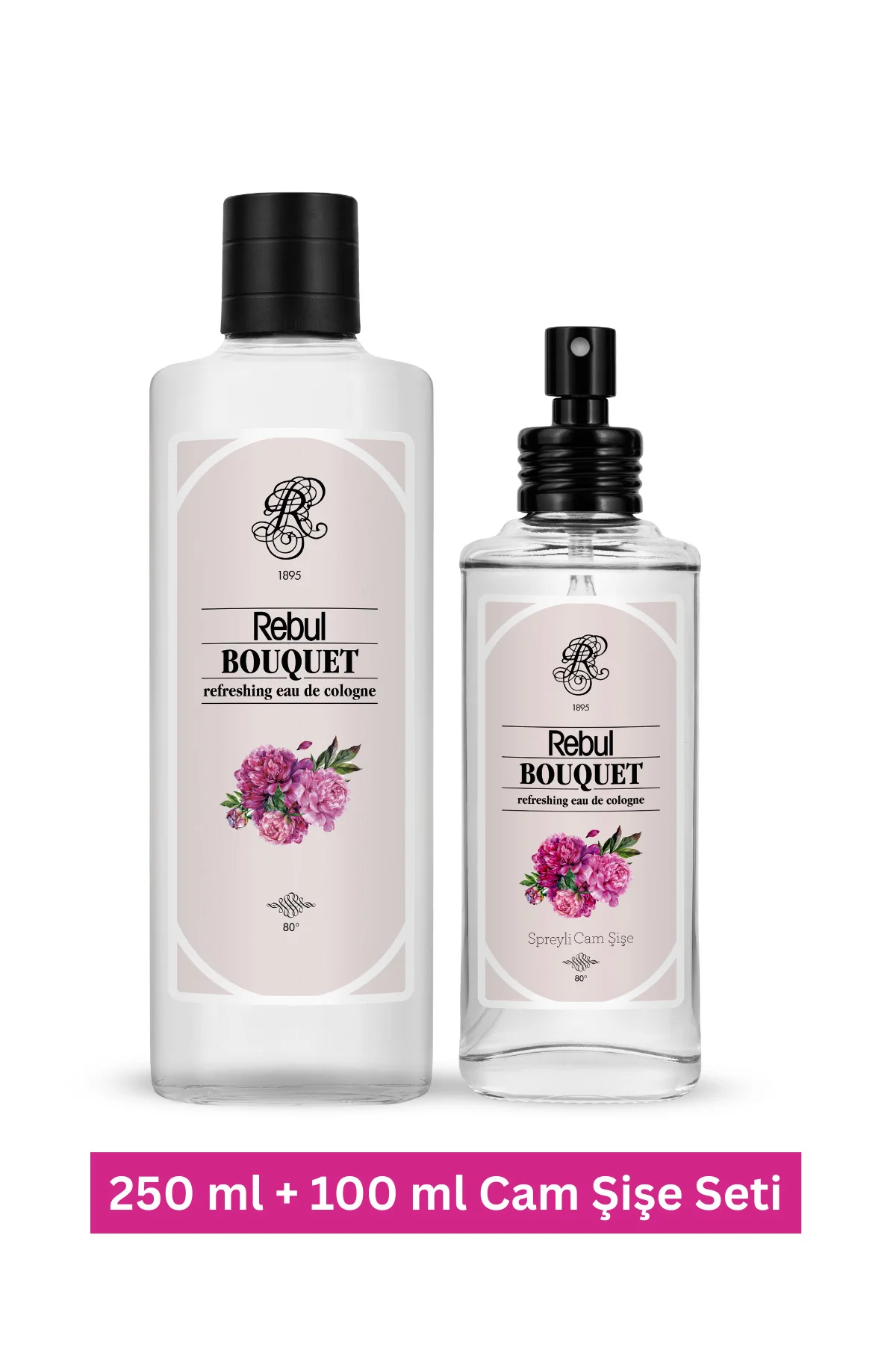 Bouquet 250 ml 100 ml Cam Şişe Kolonya Seti Fiyatı, Yorumları ve Özellikleri