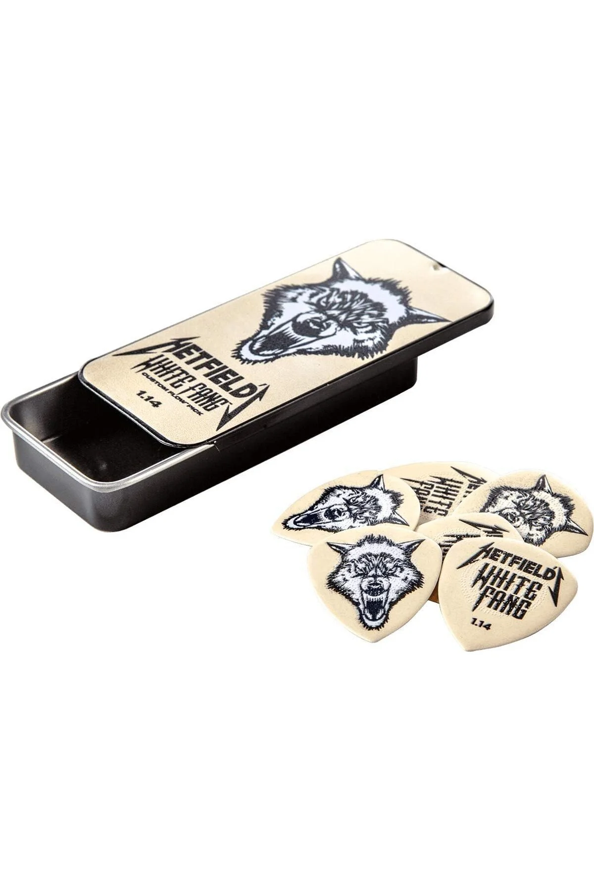 , Box 6 James Hetfield White Fang 1,14mm akış Gitar Penası, PH122