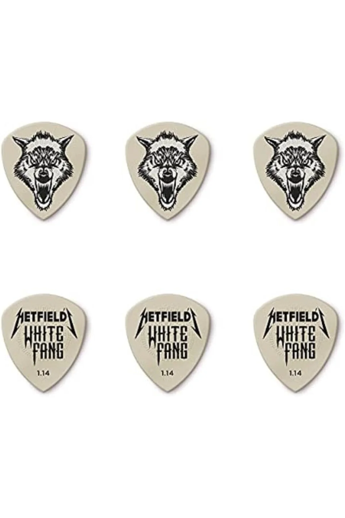 , Box 6 James Hetfield White Fang 1,14mm akış Gitar Penası, PH122