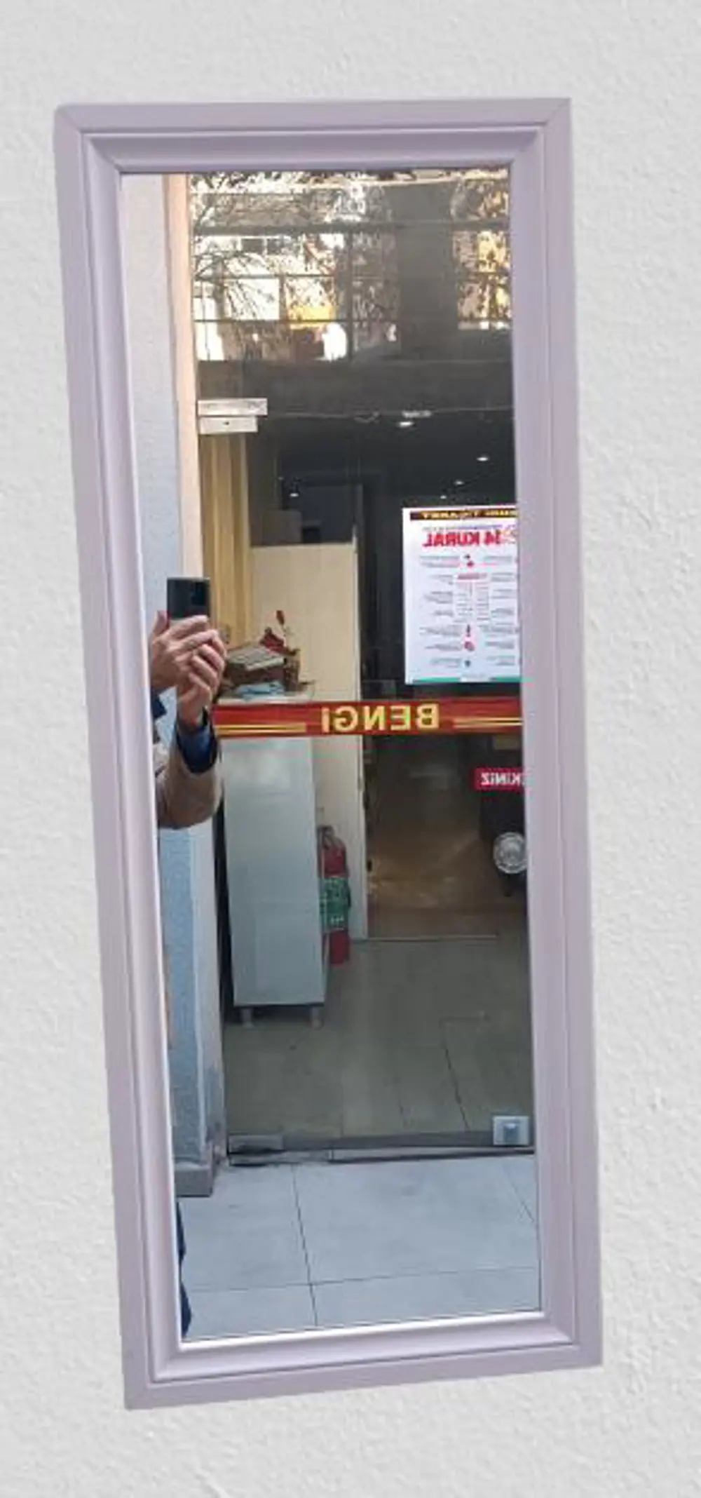 Boy 90009 Ayna MDF lam Çerçeve 1 Sınıf Ayna Parlak Beyaz Boya Kut