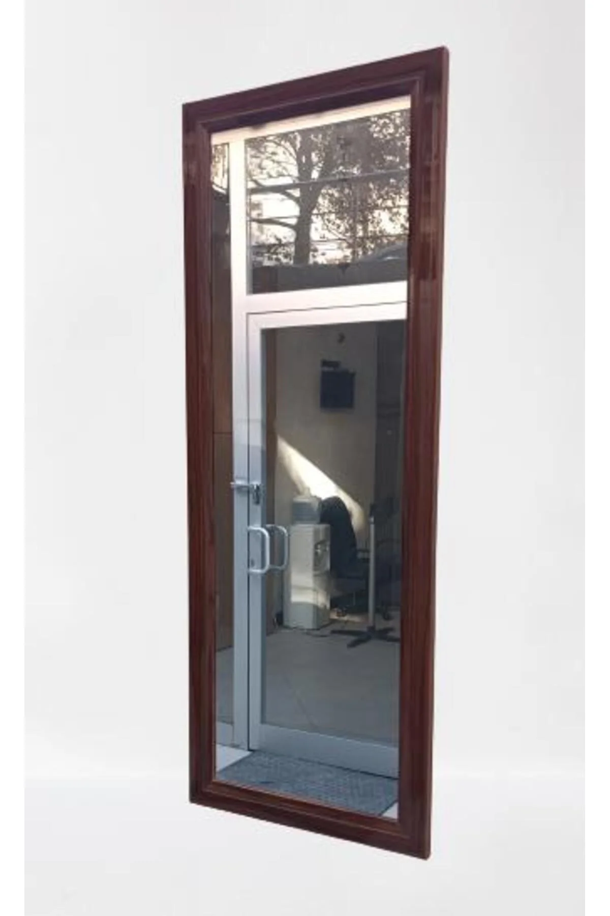 Boy 90021 Ayna MDF lam Çerçeve 1 Sınıf Ayna Parlak Ceviz Boya Kutu Sevk El yapım - Görsel 4
