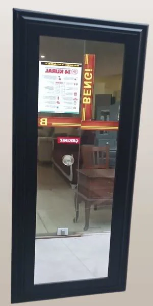 Boy 90346 Duvar Aynası 45'e 115 MDF Lam Kenar Siyah Flotal Ayna K