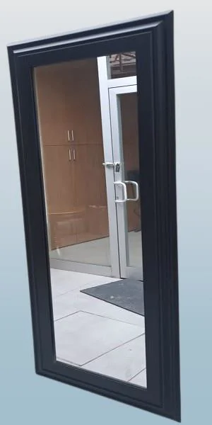 Boy 90346 Duvar Aynası 45'e 115 MDF Lam Kenar Siyah Flotal Ayna K