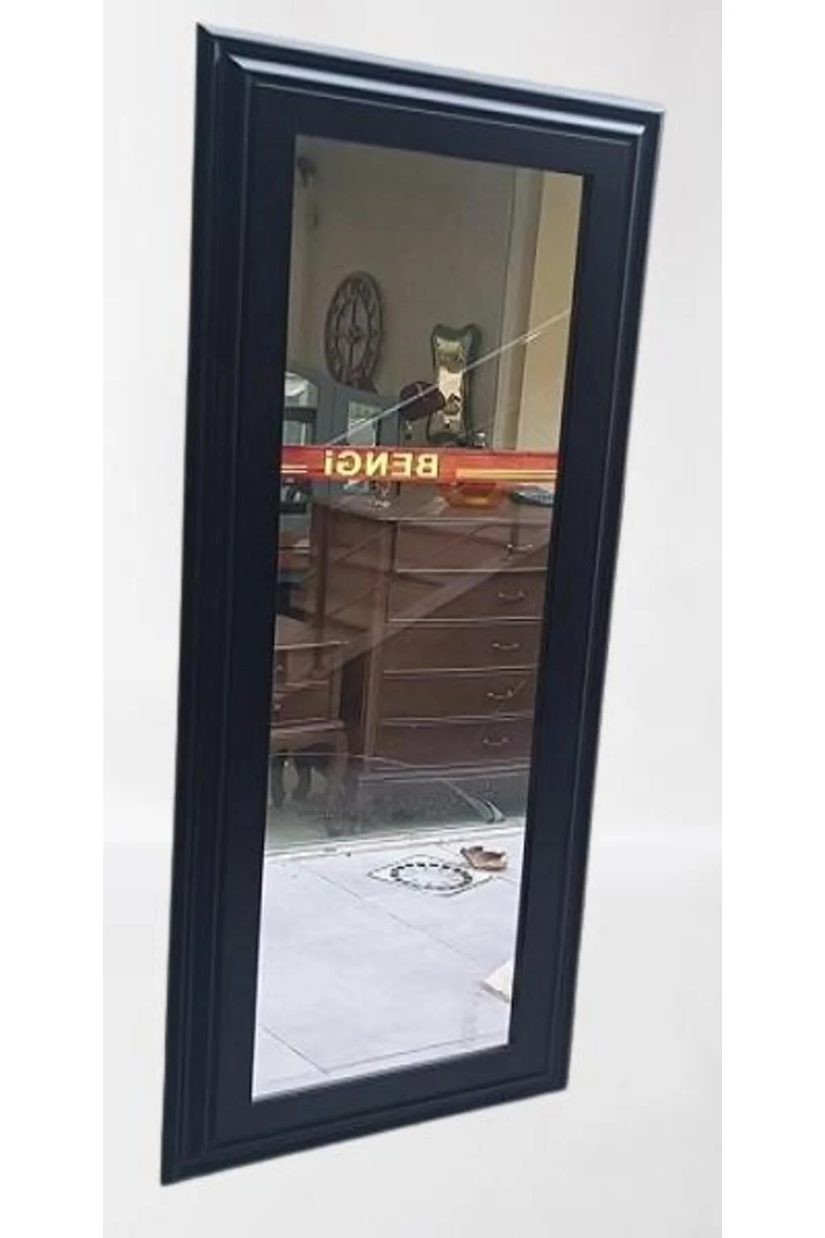 Boy 90346 Duvar Aynası 45'e 115 MDF Lam Kenar Siyah Flotal Ayna Kutuda Sevk El Yapım Boy 90346 Duvar Aynası 45'e 115 MDF Lam Kenar Siyah Flotal Ayna Kutuda Sevk El Yapım