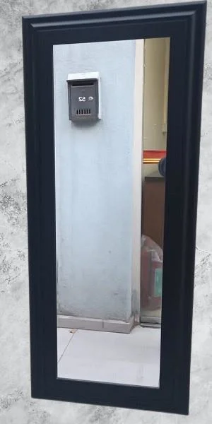 Boy 90346 Duvar Aynası 45'e 115 MDF Lam Kenar Siyah Flotal Ayna K