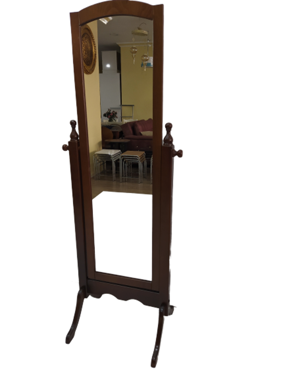 Boy Ayna 14002 Ahşap Parlak CEVİZ Lake Boya Natüre Klasik Mobilya