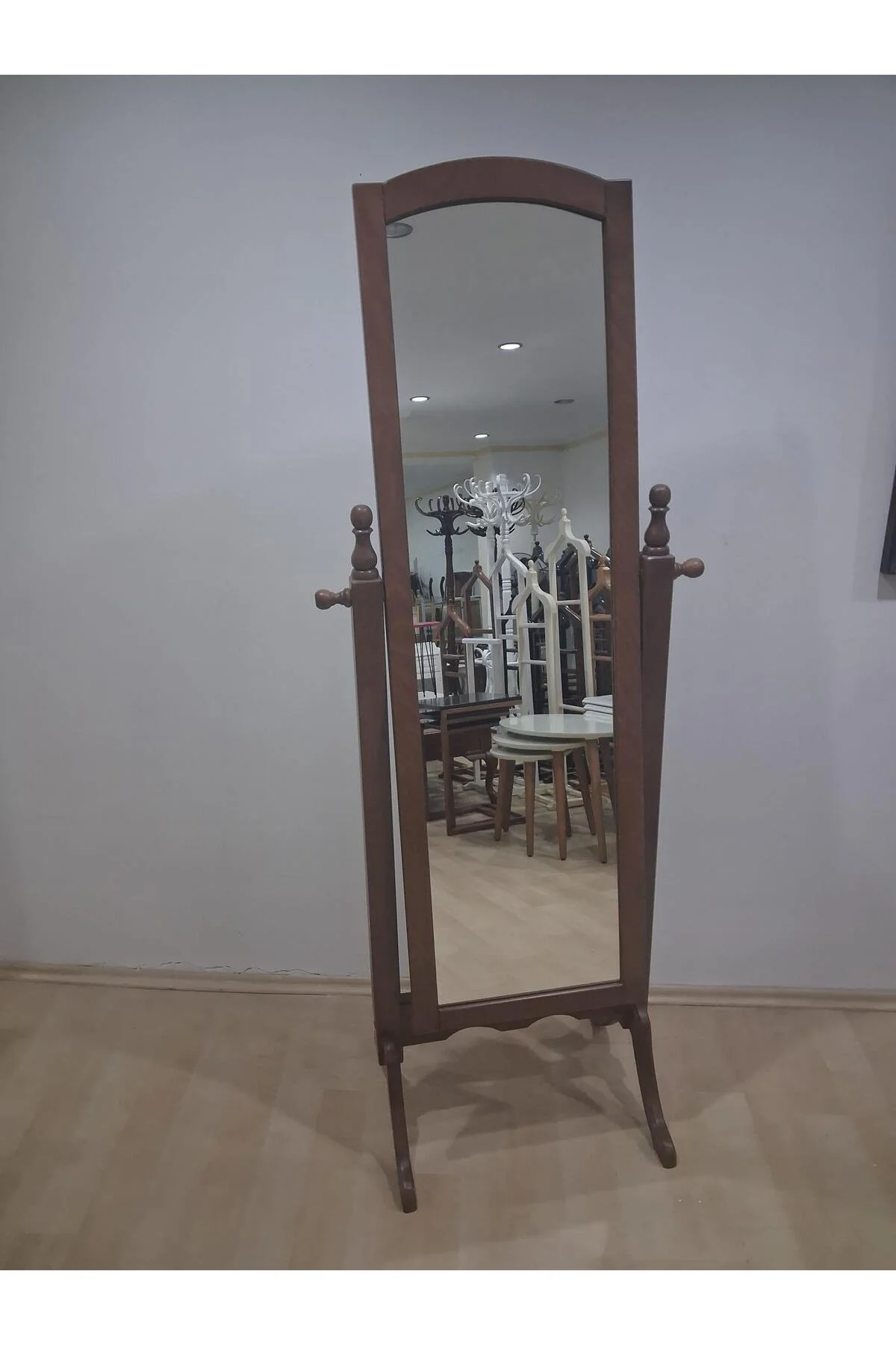 Boy Ayna 14002 Ahşap Parlak CEVİZ Lake Boya Natüre Klasik Mobilya MDF El Yapı Boy Ayna 14002 Ahşap Parlak CEVİZ Lake Boya Natüre Klasik Mobilya MDF El Yapı - Görsel 7