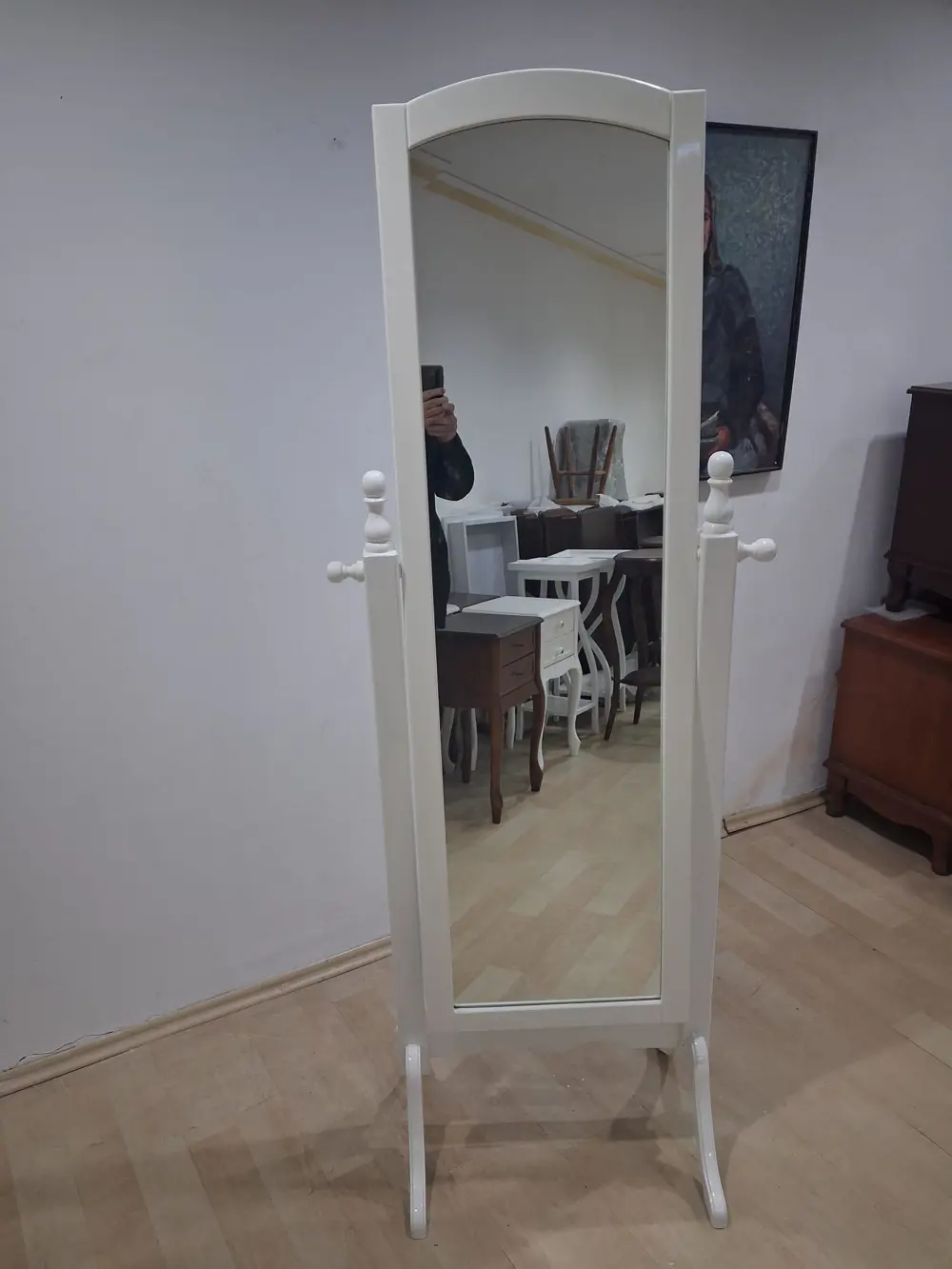 Boy Ayna 90587 Dikdörtgen Model Ahşap MDF Parlak Krem Flotal Ayna Boy Ayna 90587 Dikdörtgen Model Ahşap MDF Parlak Krem Flotal Ayna