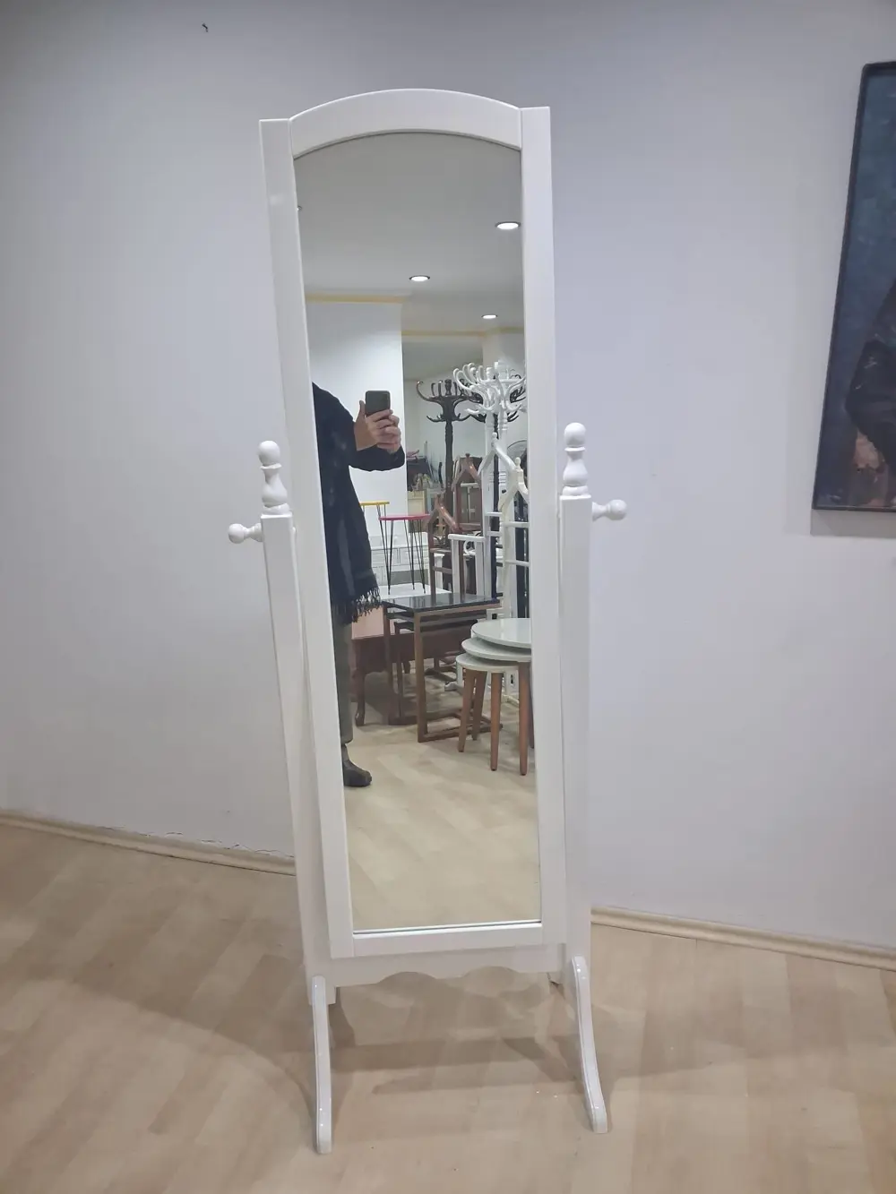 Boy Ayna 90587 Dikdörtgen Model Ahşap MDF Parlak Krem Flotal Ayna Boy Ayna 90587 Dikdörtgen Model Ahşap MDF Parlak Krem Flotal Ayna