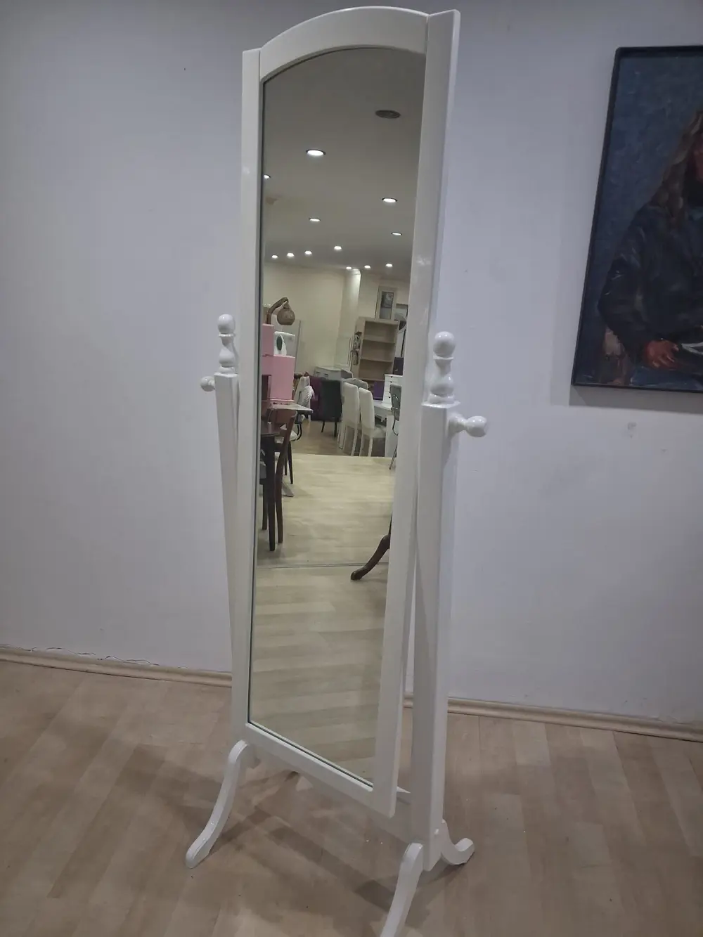 Boy Ayna 90587 Dikdörtgen Model Ahşap MDF Parlak Krem Flotal Ayna Boy Ayna 90587 Dikdörtgen Model Ahşap MDF Parlak Krem Flotal Ayna