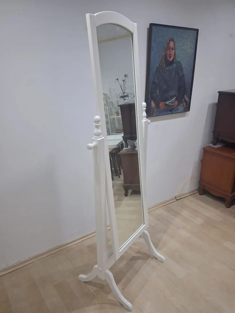 Boy Ayna 90587 Dikdörtgen Model Ahşap MDF Parlak Krem Flotal Ayna Boy Ayna 90587 Dikdörtgen Model Ahşap MDF Parlak Krem Flotal Ayna