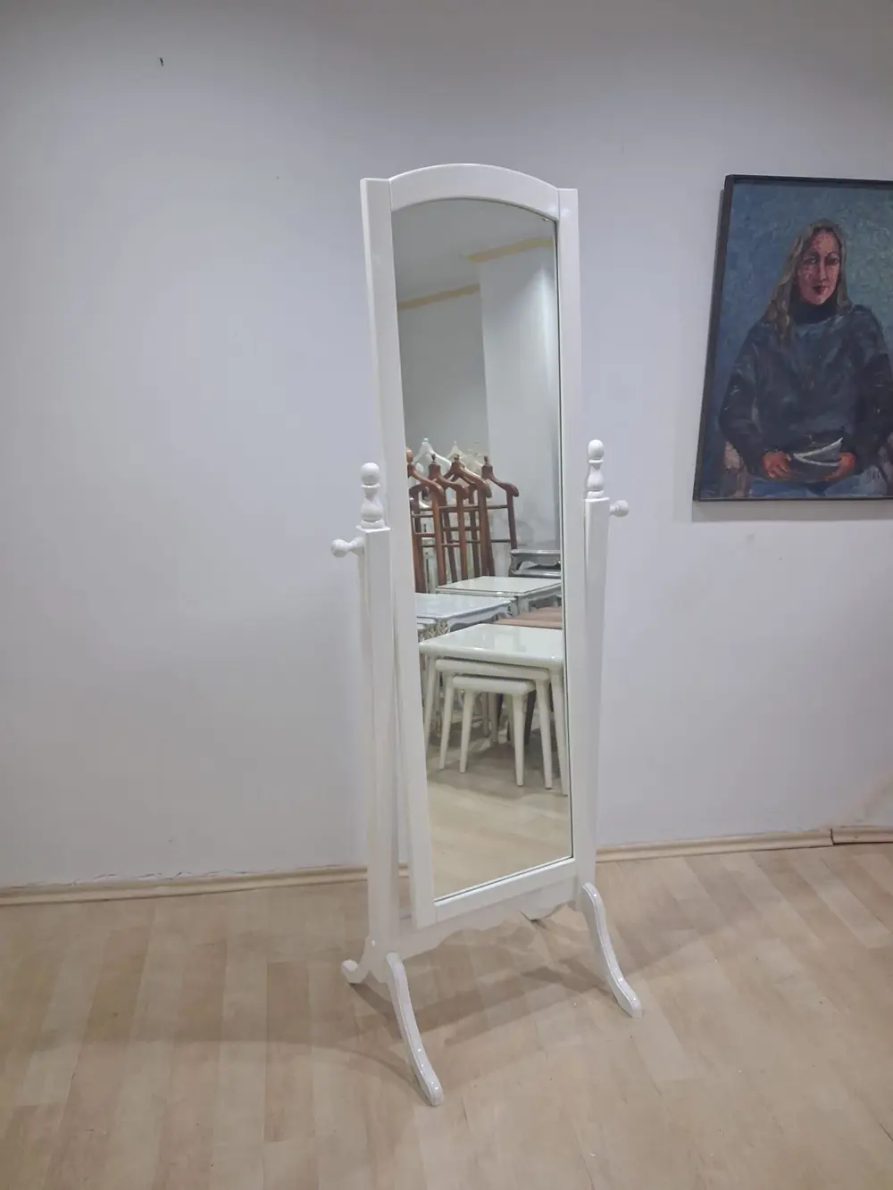 Boy Ayna 90587 Dikdörtgen Model Ahşap MDF Parlak Krem Flotal Ayna Boy Ayna 90587 Dikdörtgen Model Ahşap MDF Parlak Krem Flotal Ayna