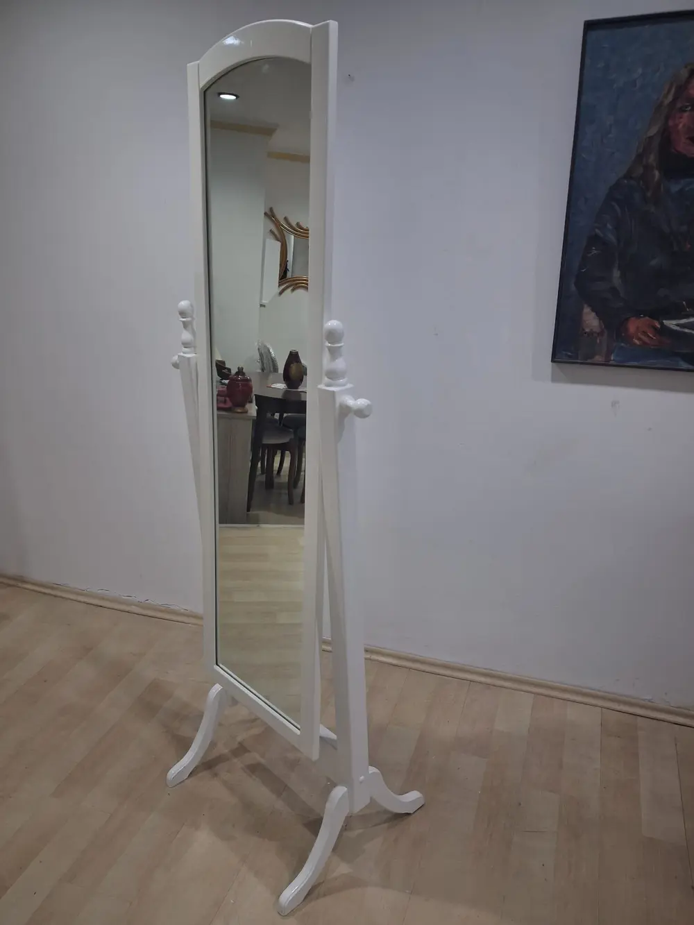 Boy Ayna 90587 Dikdörtgen Model Ahşap MDF Parlak Krem Flotal Ayna Boy Ayna 90587 Dikdörtgen Model Ahşap MDF Parlak Krem Flotal Ayna
