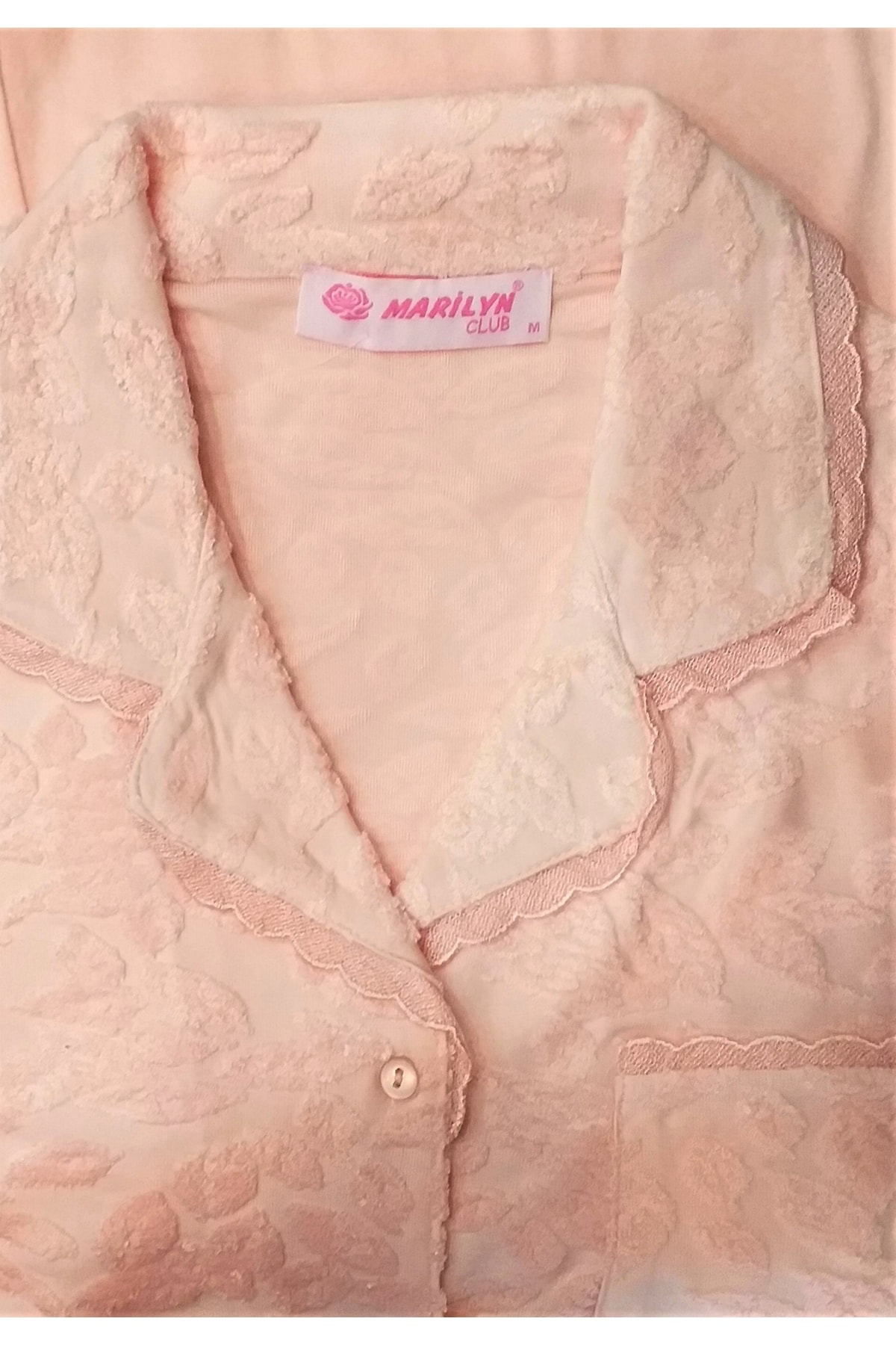 Boy Düğmeli Pijama Takımı Yeni Sezon Somon