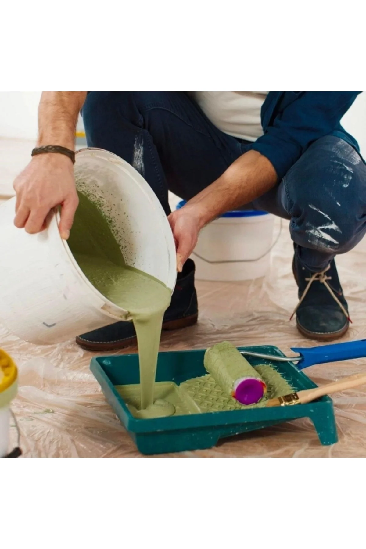 Boya Badana Eşya Koruma Yapışkanlı Örtü 280 Cm X 15 Mt