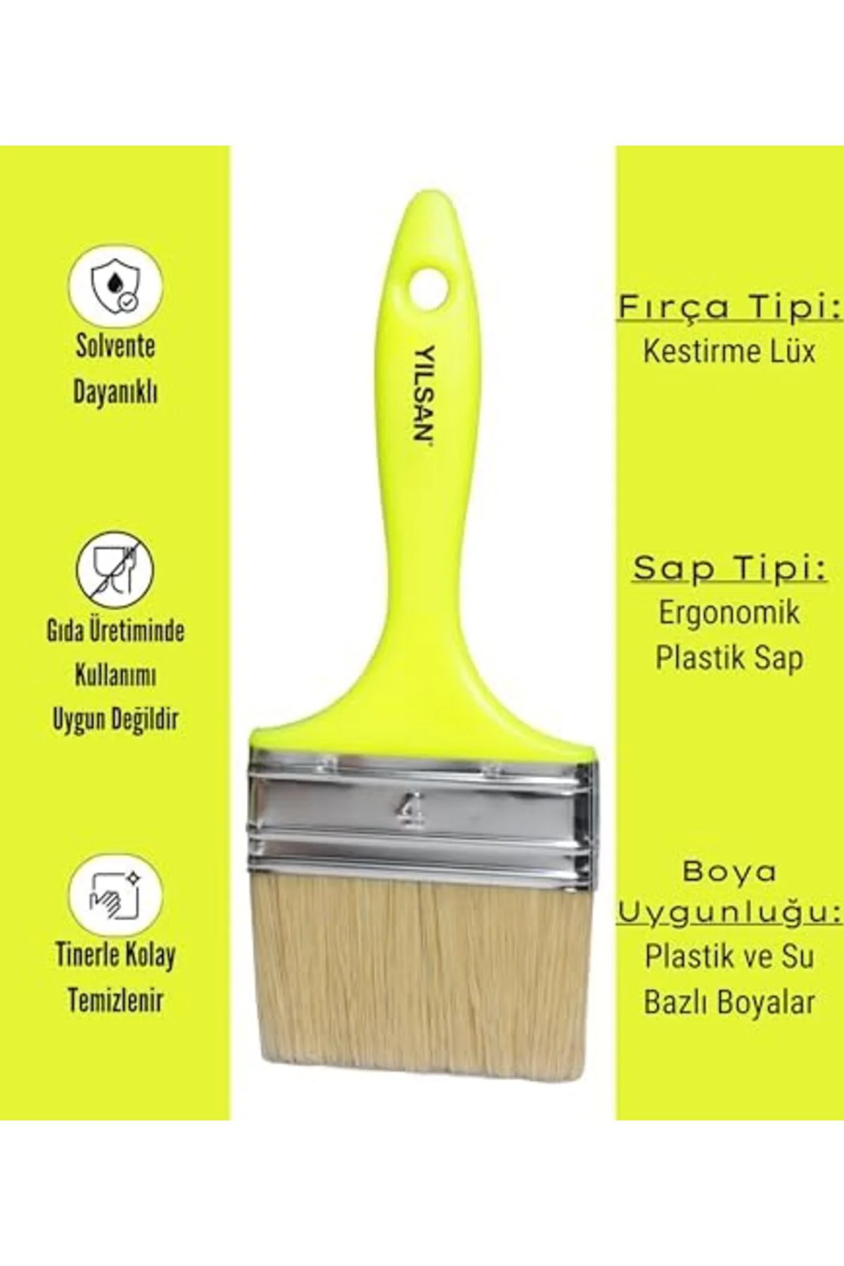 Boya Fırçası [No: 4 (10 cm), Kestirme Lüks] 395519