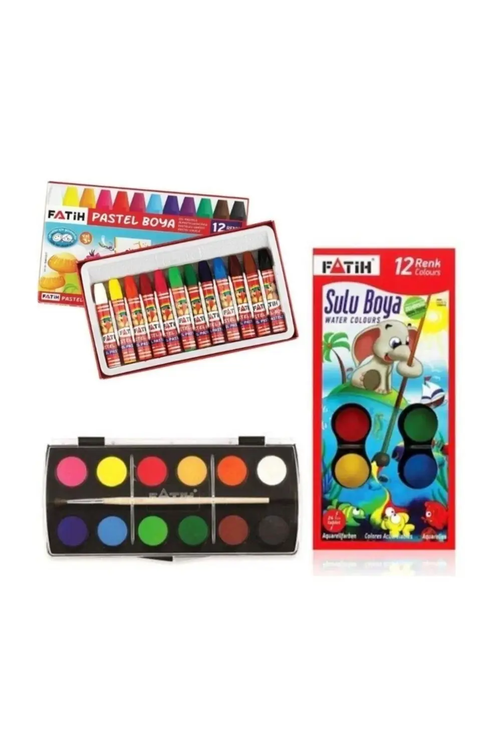 Boya Seti Sulu Boya Pastel Boya Kırtasiye Seti