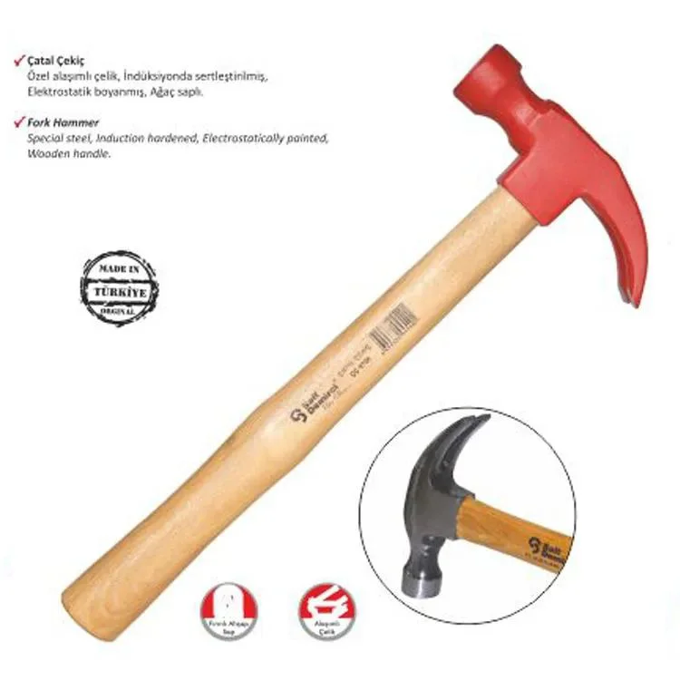 Boyalı Çatal Çekiç - Paslanmaz Dayanıklı Ahşap ve Metal İşleme Çekiç Fiyatı, Yorumları ve Özellikleri