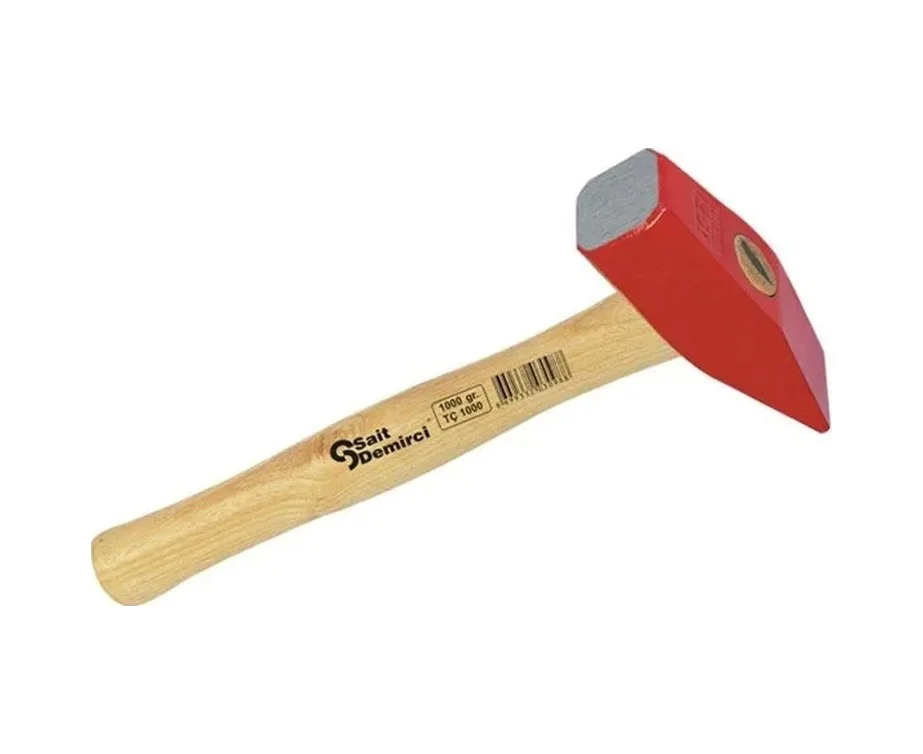 Boyalı Tesviyeci Çelik Çekiç 100 Gr, Ahşap Saplı