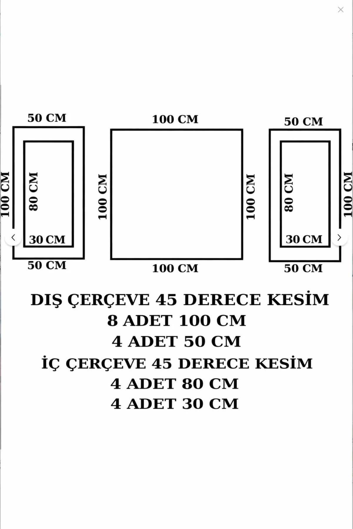 Boyanabilir 4 Cm Strafor Duvar Çıtası Hazır Kesimli 5 Adet Çerçev