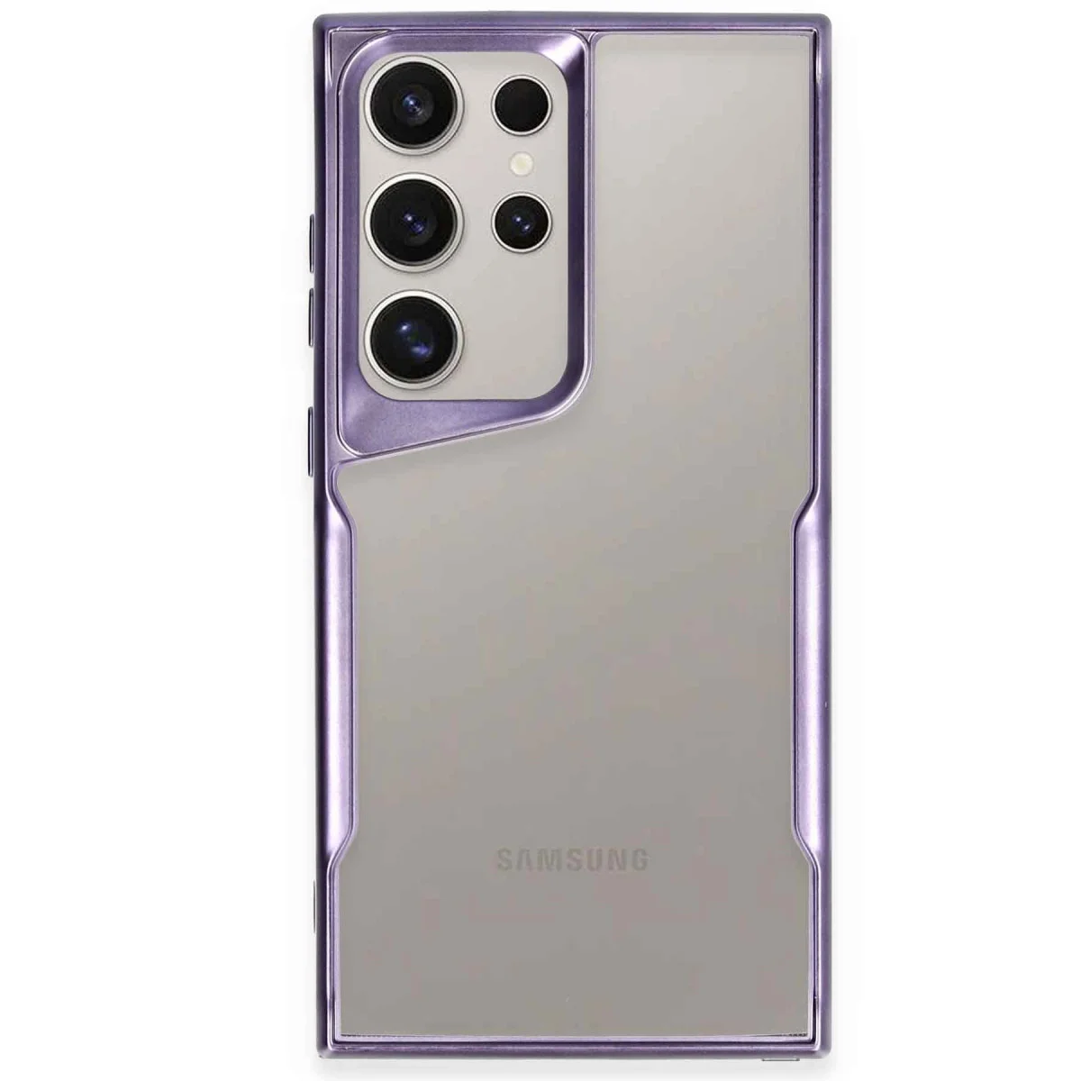 Boyi Serisi Galaxy S23 Ultra Derin Mor Kılıf - Kaymaz Mat TPU