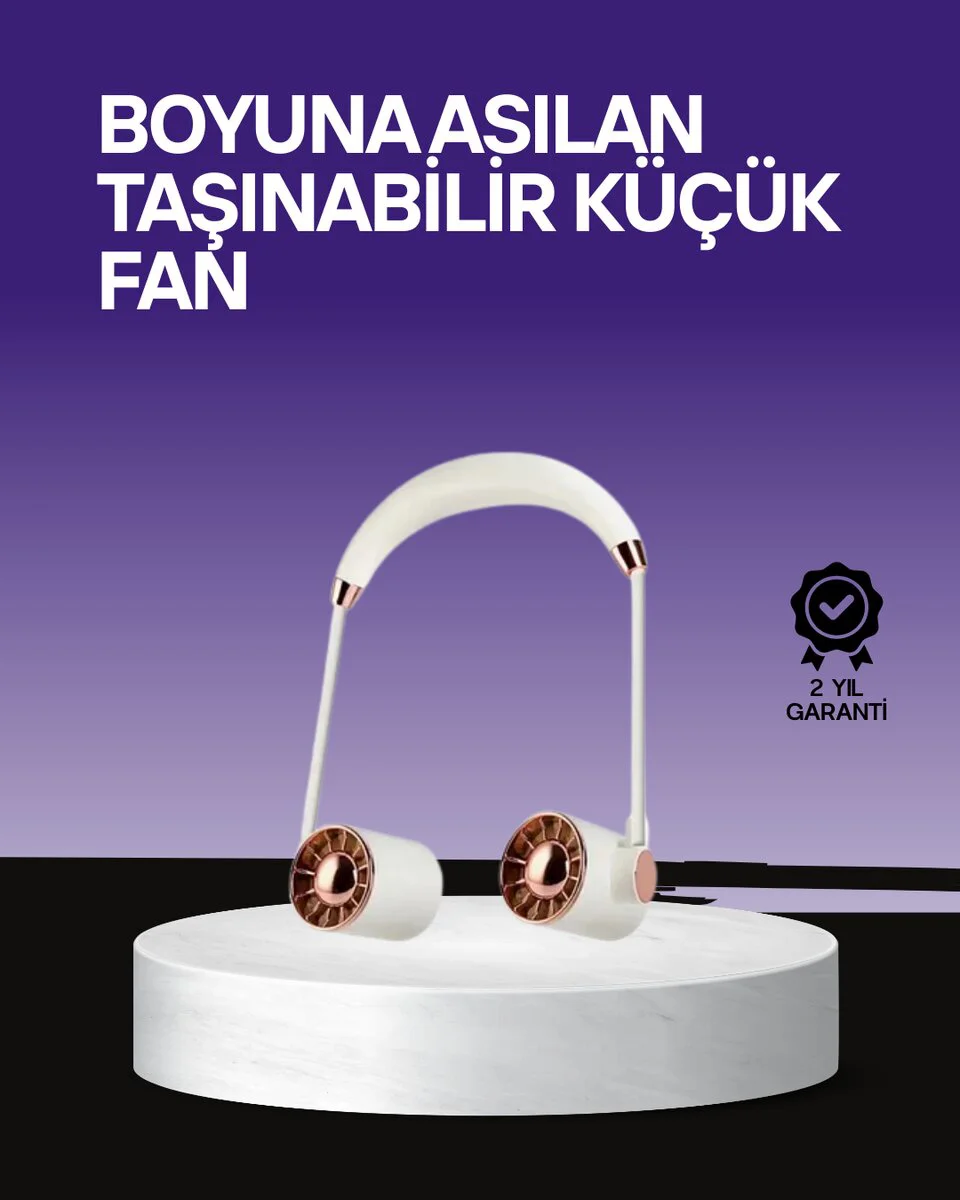 Boyn Askili Katlanabilir Fan 1000 mAh USB Şarjli Taşınabilir