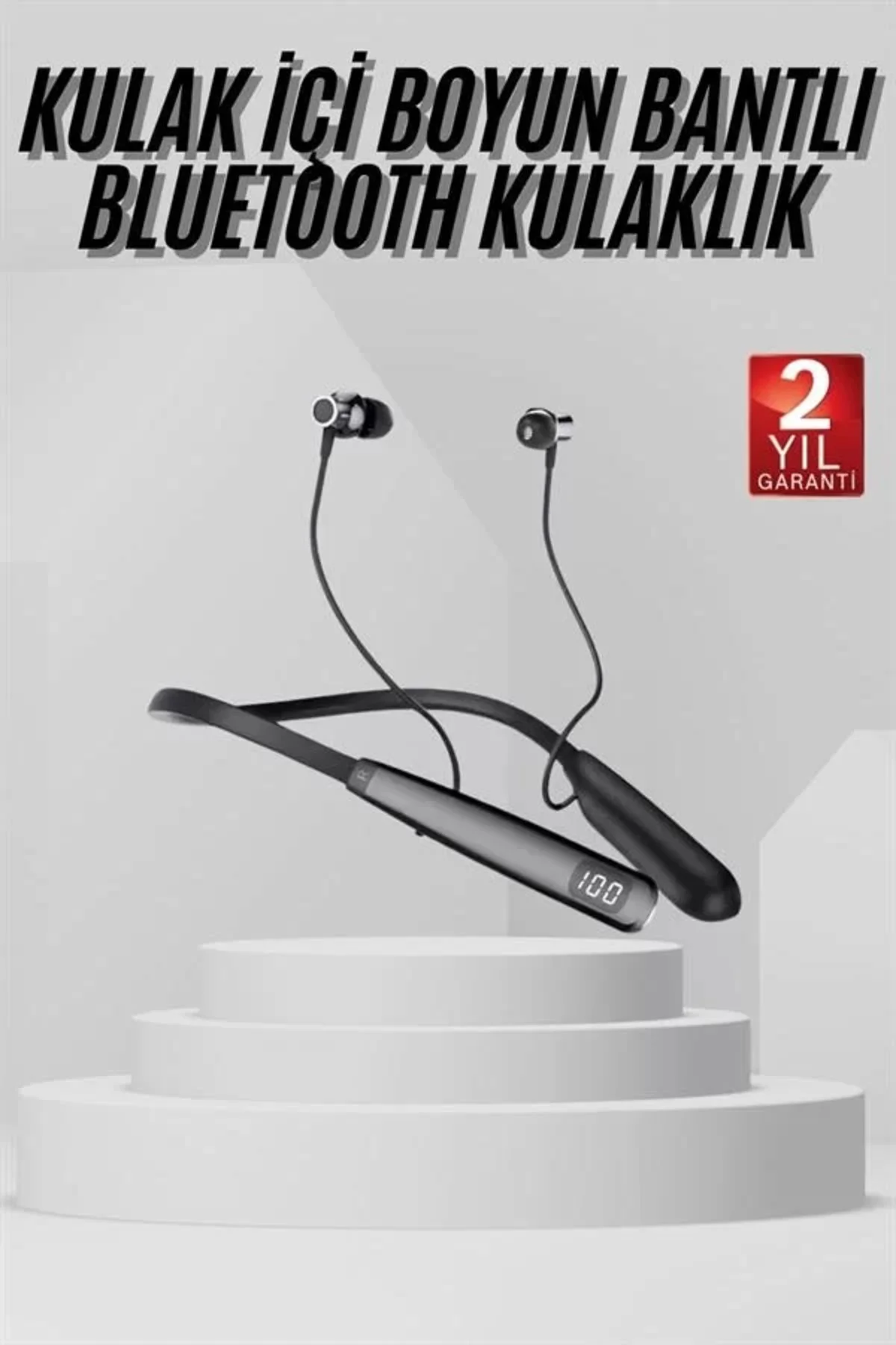 Boyun Askılı 100 Saat Kablosuz Kulaklık Göstergeli Bluetooth Kula