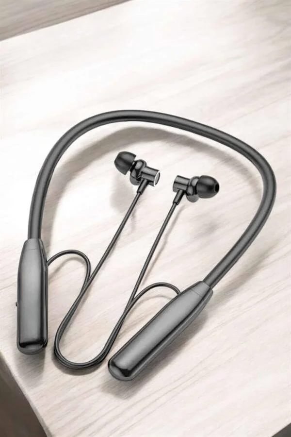 Boyun Askılı Bluetooth Kulaklık - Uzun Şarj Süreli, IPX5 Su ve IP6X Toz Koruması, 12 Saat Çalma