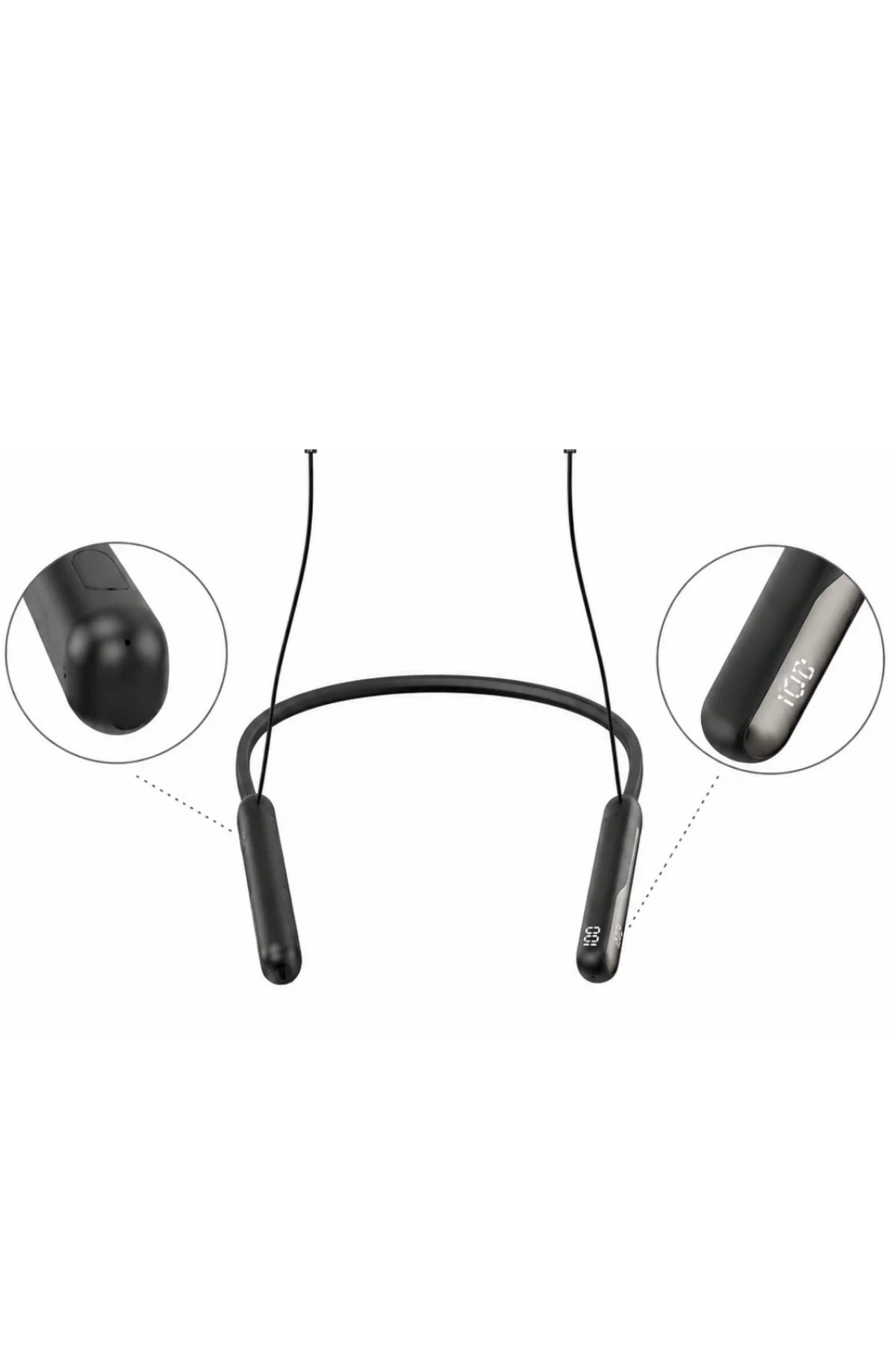 Boyun Askılı Bluetooth Kulaklık Extra Bass ve Ses Değiştirme Modlu