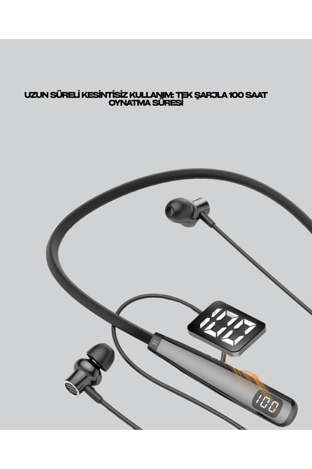 Boyun Askılı Kablosuz Bluetooth Kulaklık – Aktif Gürültü Önleme, 