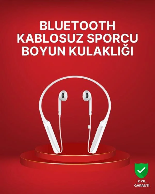 Boyun Askılı Kablosuz Kulaklık – 100 Saat Batarya, Bluetooth ve Manyetik Tutucu
