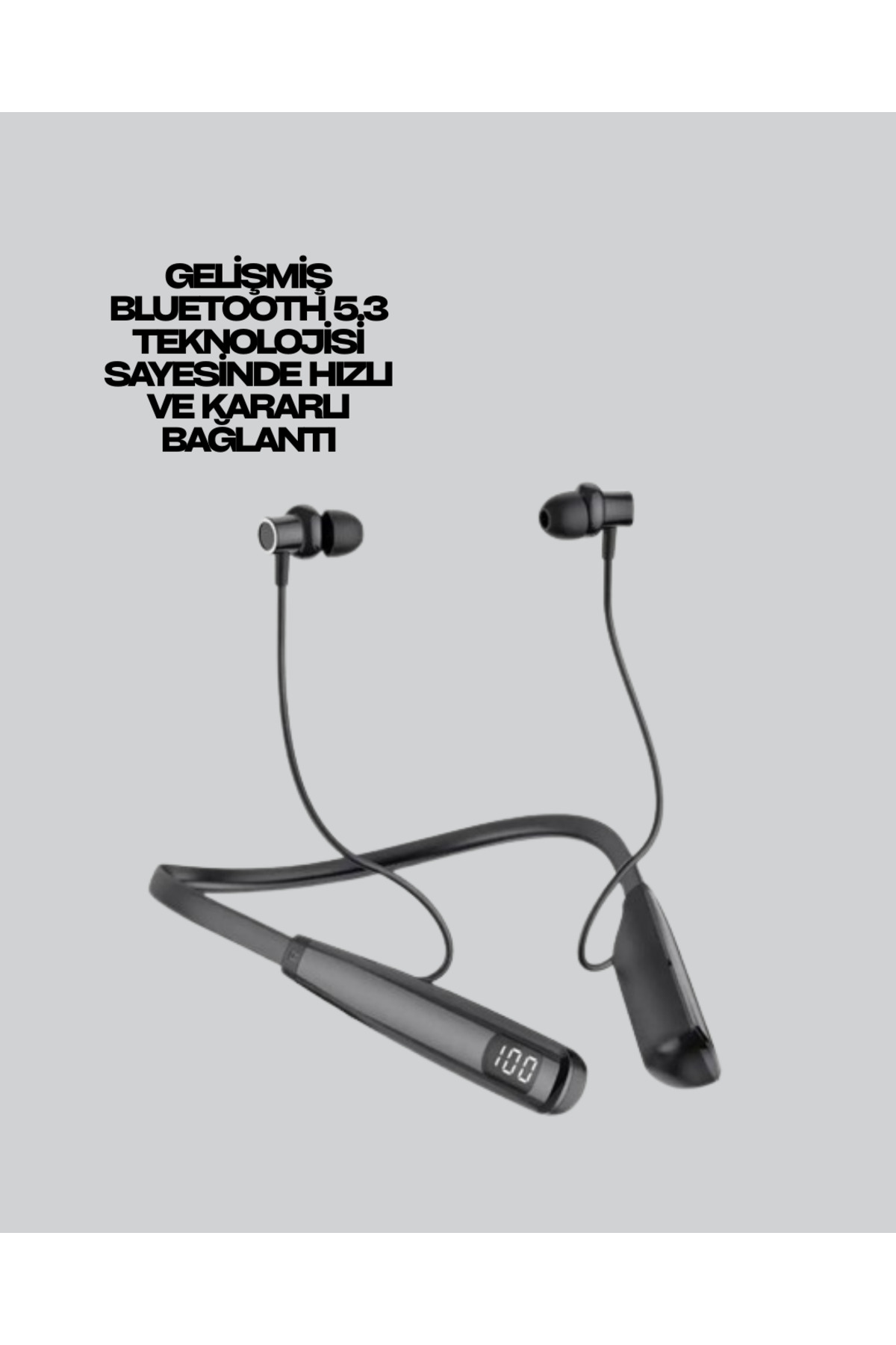 Boyun Askılı Kablosuz Bluetooth Kulaklık – Aktif Gürültü Önleme, 